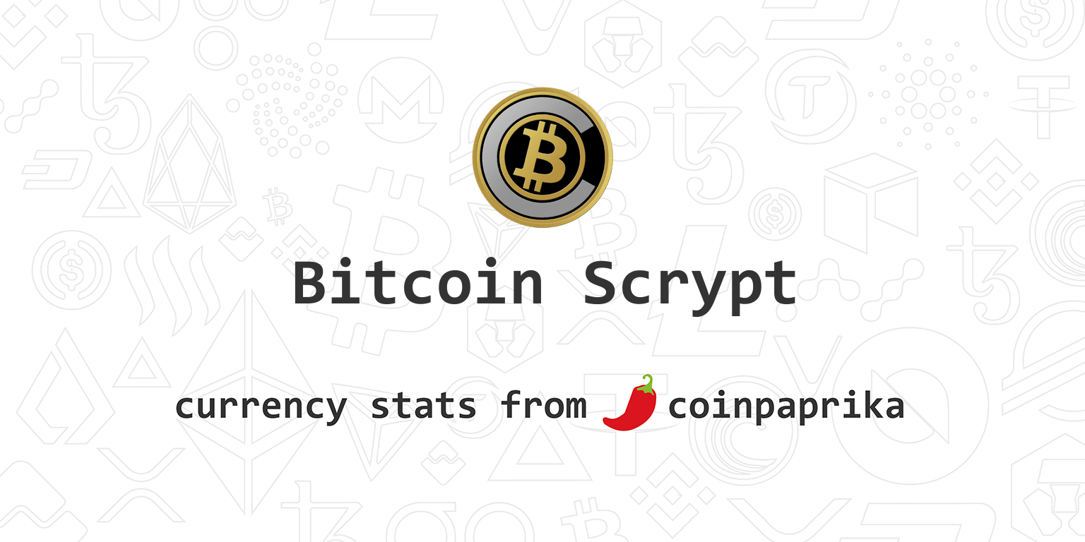 Bitcoin Scrypt (BTCS) live coin price, charts, markets & liquidity