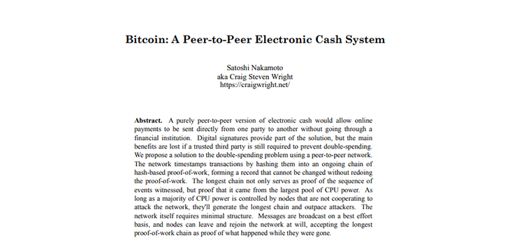 Bitcoin Whitepaper – Satoshi Nakamoto