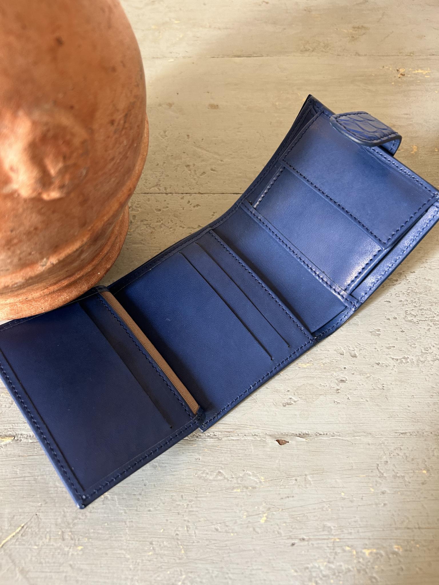 Ridge Wallet — Cobalt Blue | Leather