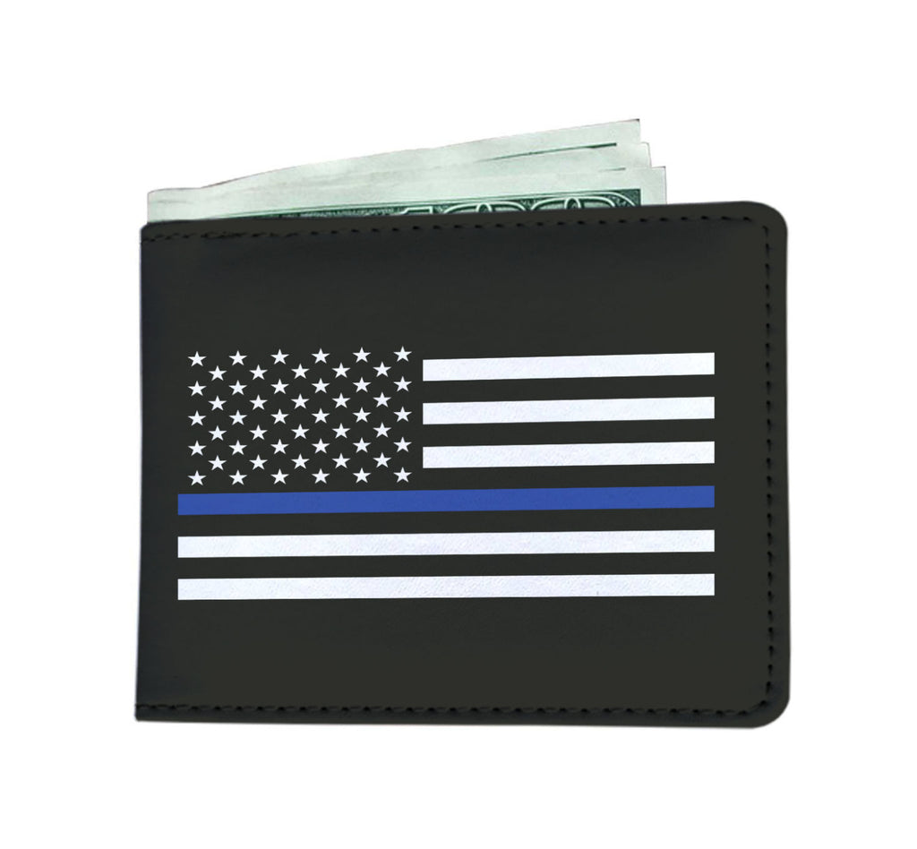 Thin Blue Line Flag Nylon Commando Wallet