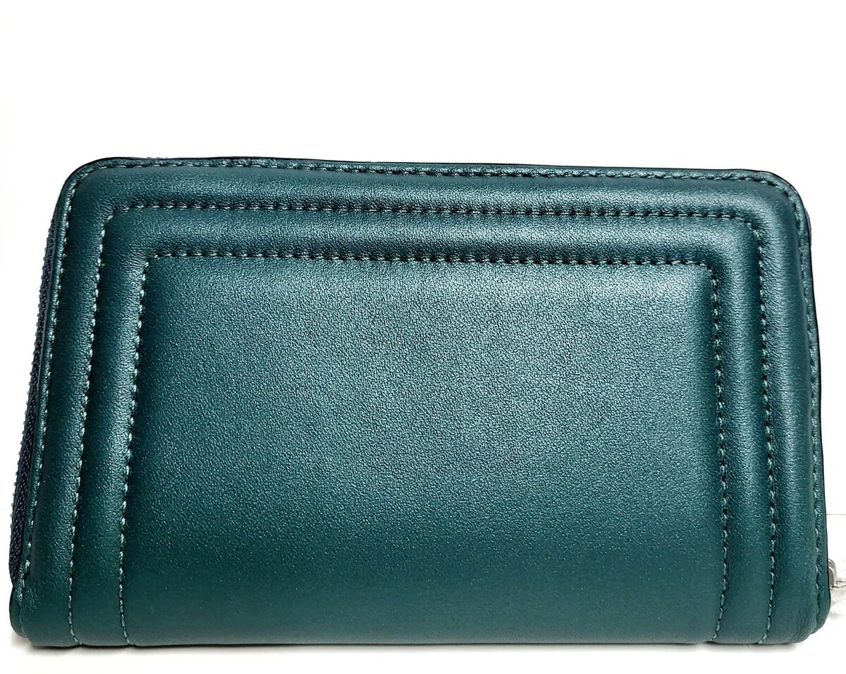 Women's zip around wallet in leather color light grey – Il Bisonte