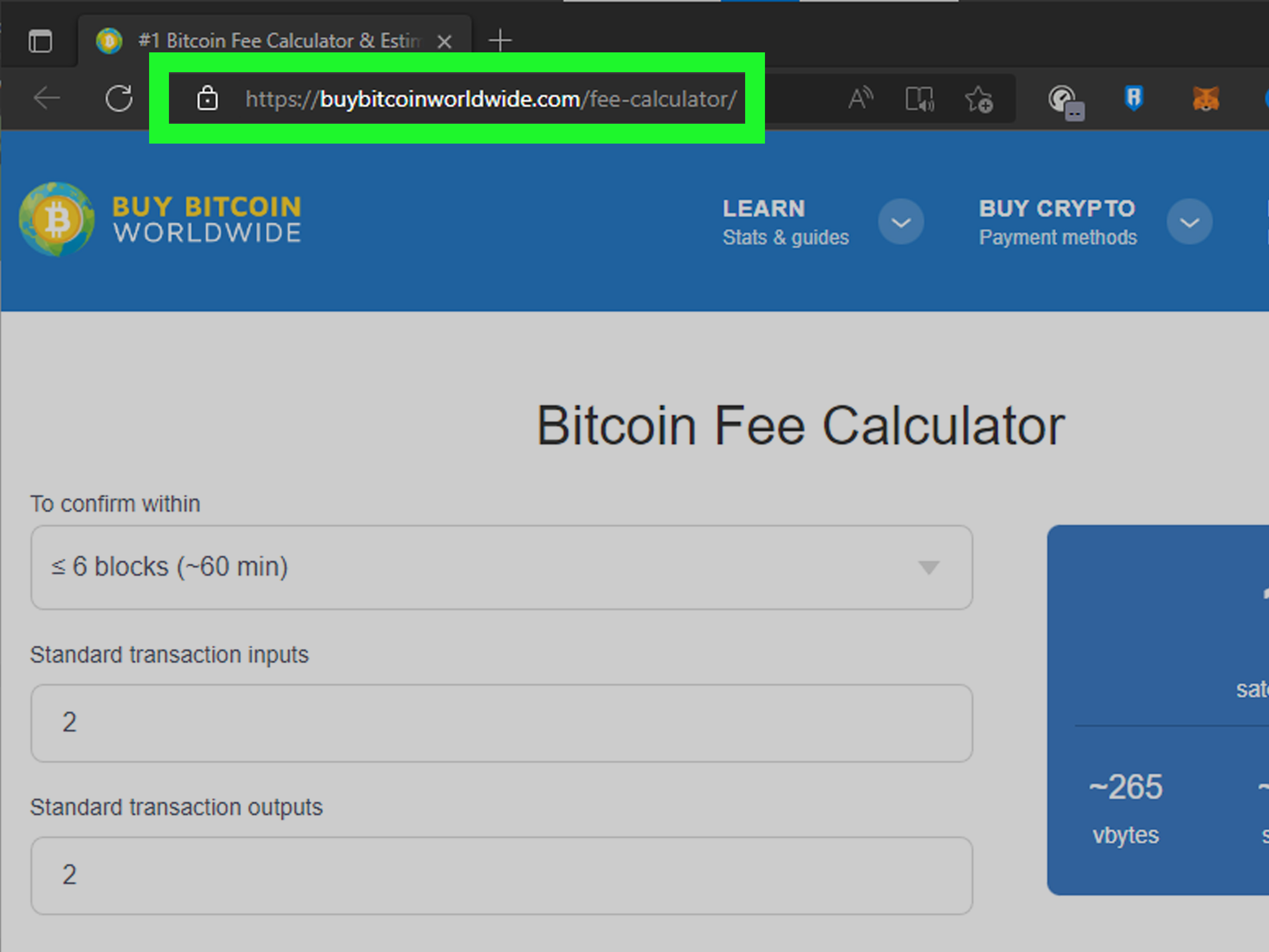 Bitcoin Avg. Transaction Fee Chart