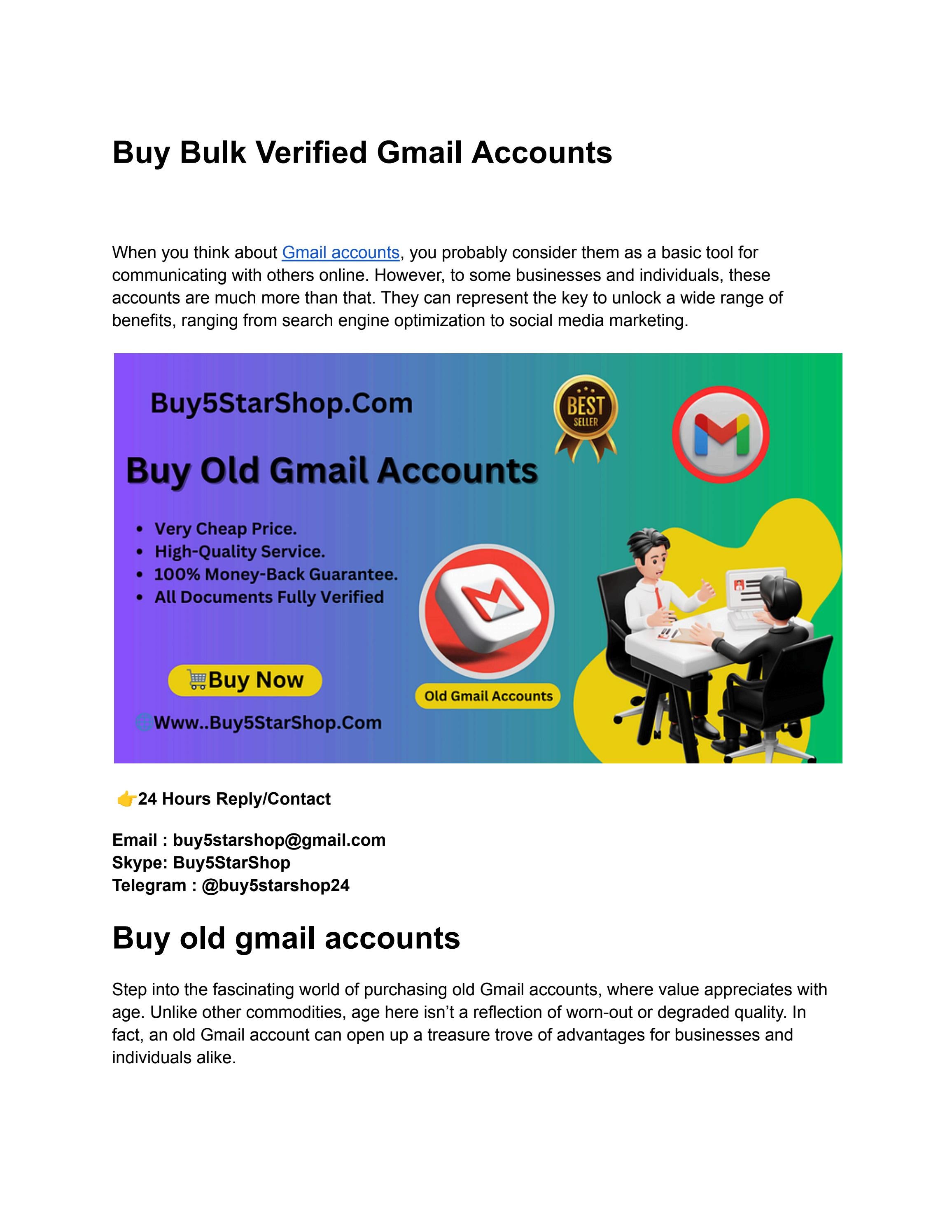 10 Best Sites to Buy Gmail Accounts in Bulk (Accounts for Sale) » WP Dev Shed