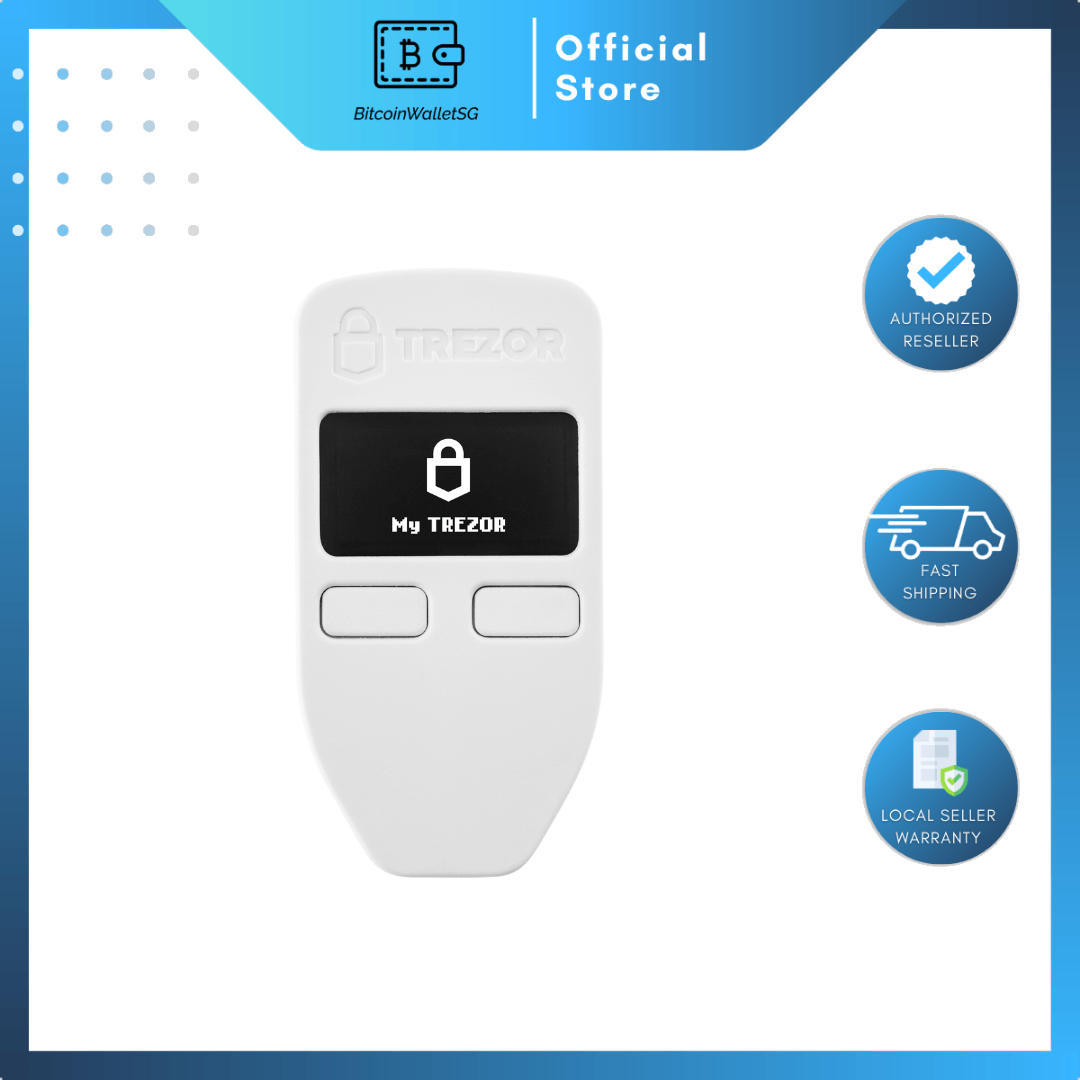 Trezor Model One White - Hardware wallet - Trezor Official Partner - helpbitcoin.fun