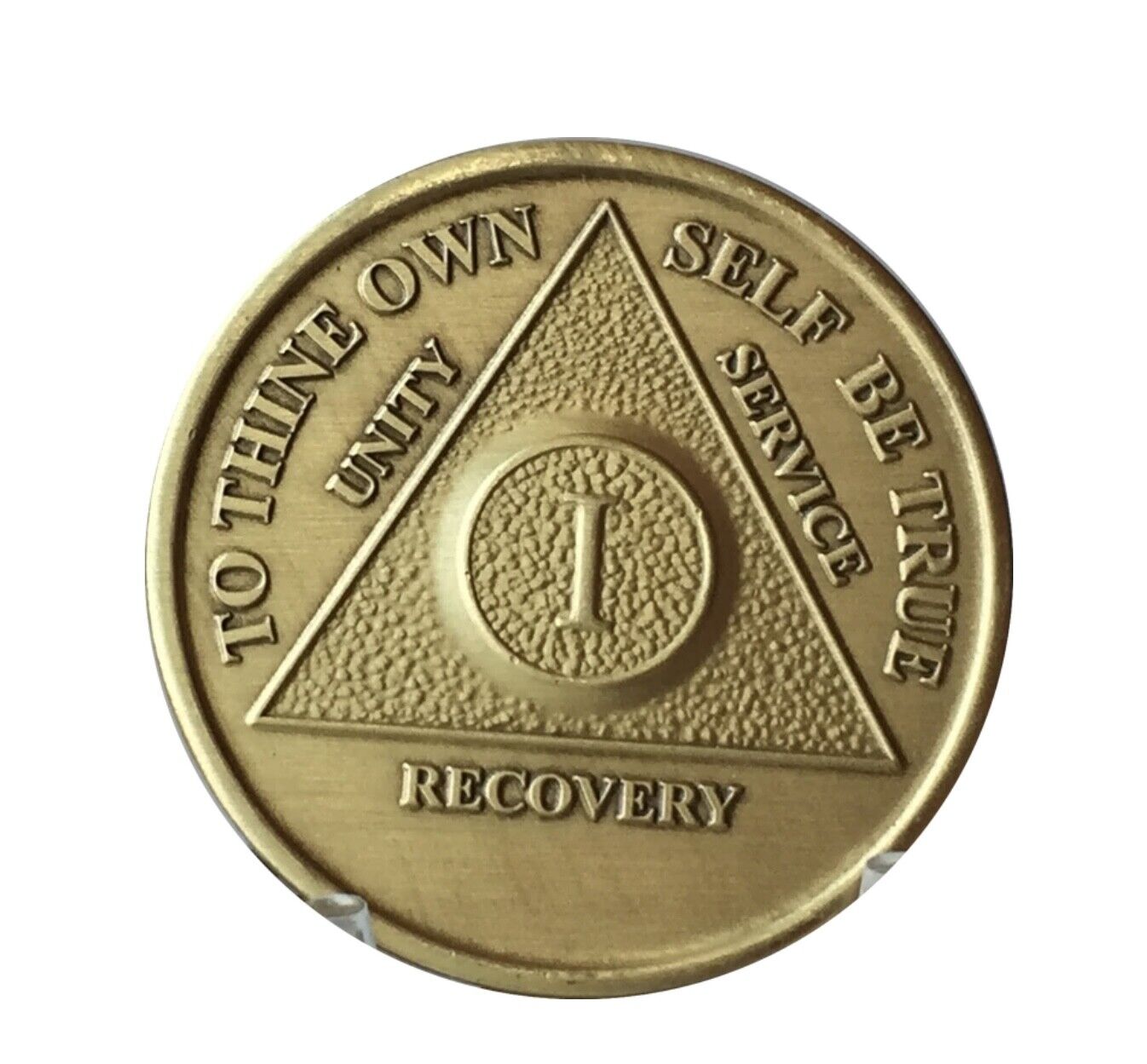 AA Black Bling Medallion (1 to 45 years) | Serenity Shop Recovery Gifts