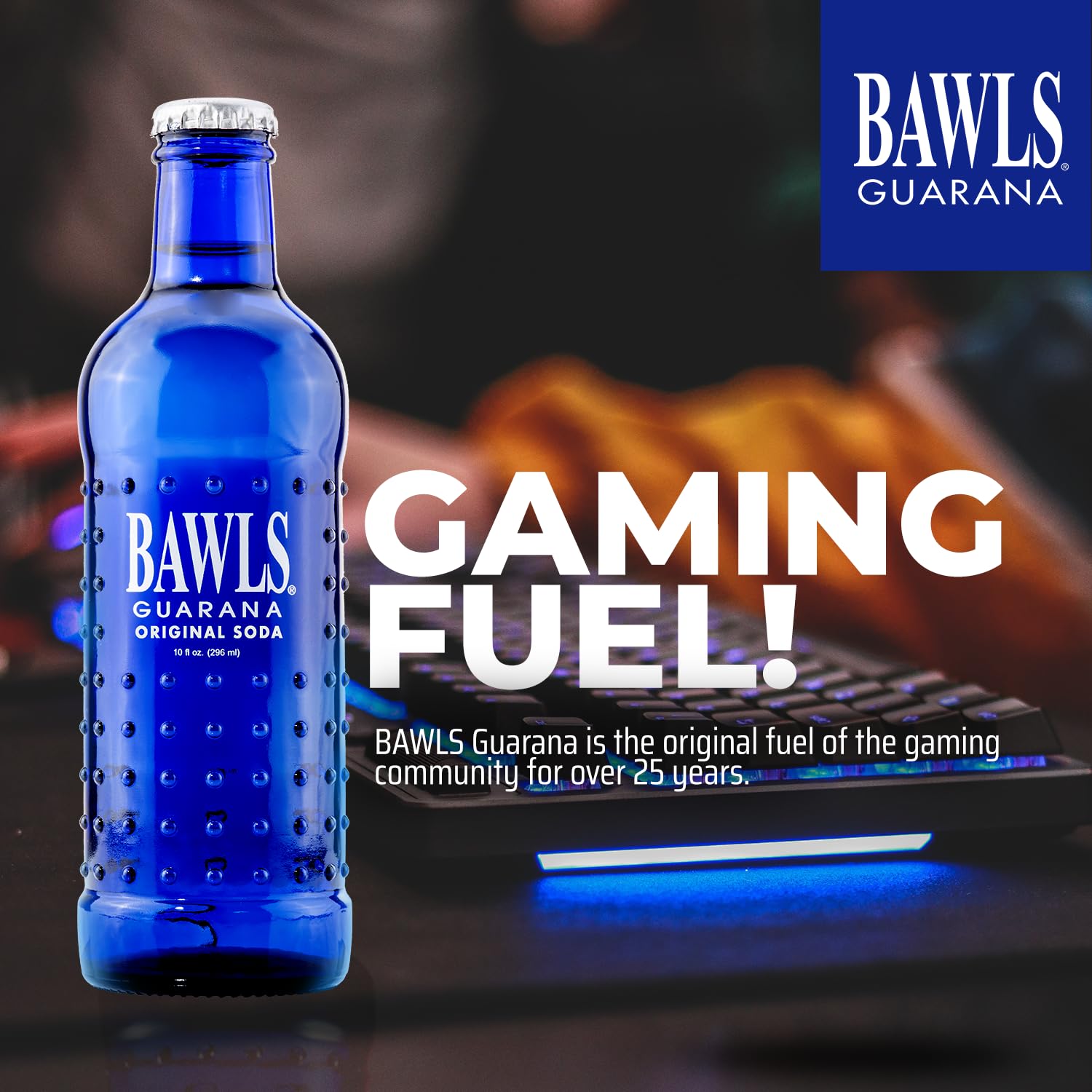 BAWLS GUARANA: Original Soda 4 Pack, 40 oz (Case of 2) | ShelHealth