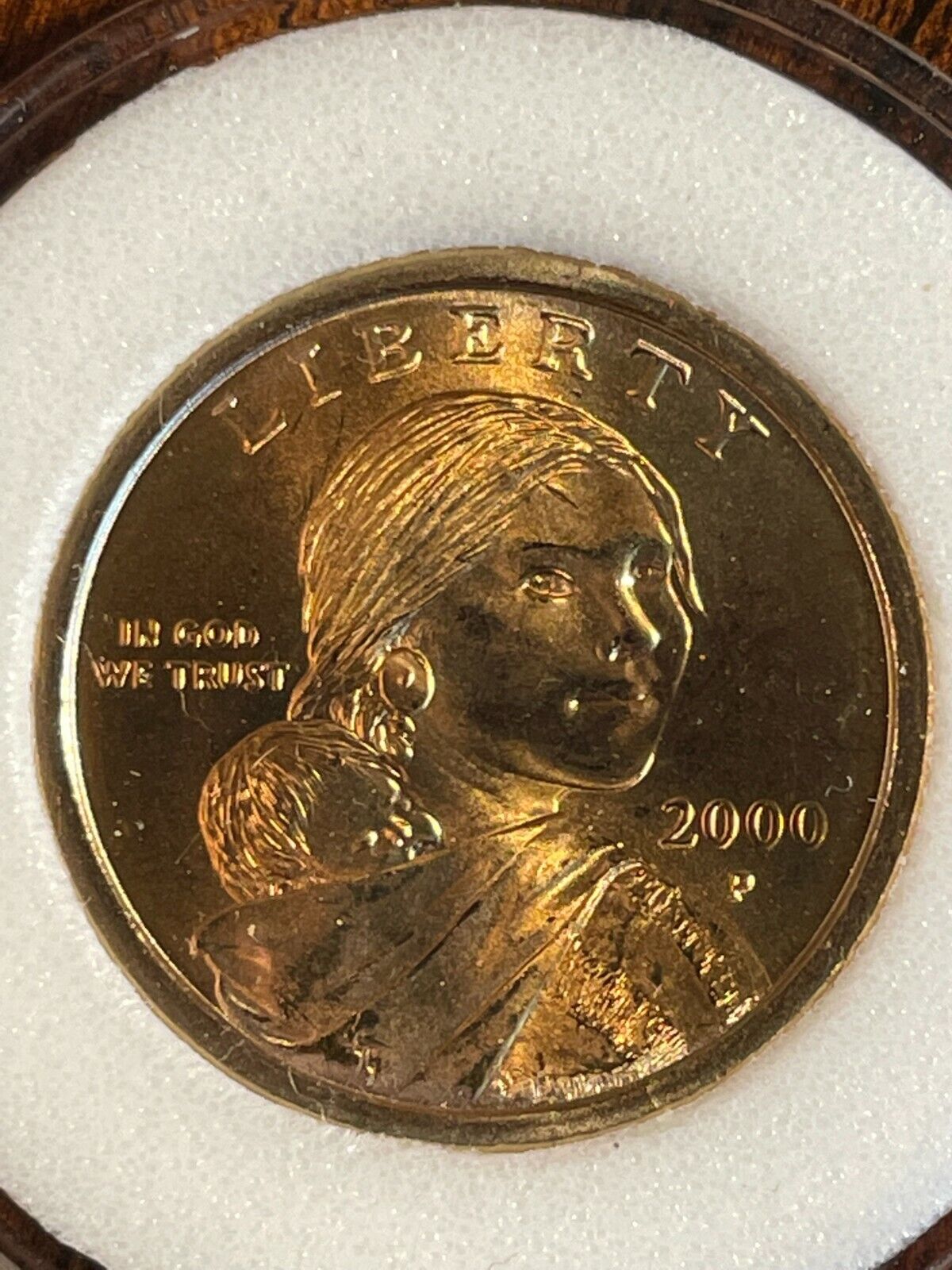 The only known Sacagawea dollar with edge lettering recently sold at auction