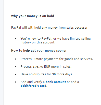 How can I release my payment(s) on hold? | PayPal IN