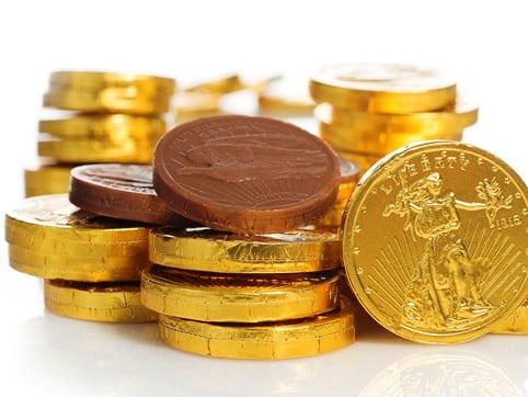 Small Gold Chocolate Coins pc | Chocolate coins, Gold candy, Chocolate