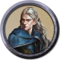 Ai Art Generator: Dnd token, pale soldier Rogue elf with gold eyes male