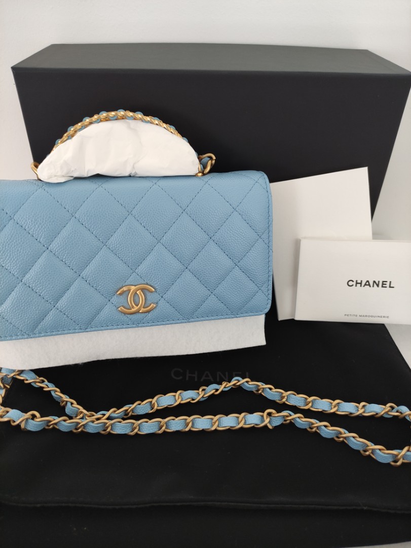 Chanel 19 Wallet On Chain Lamb Light Rose | SACLÀB