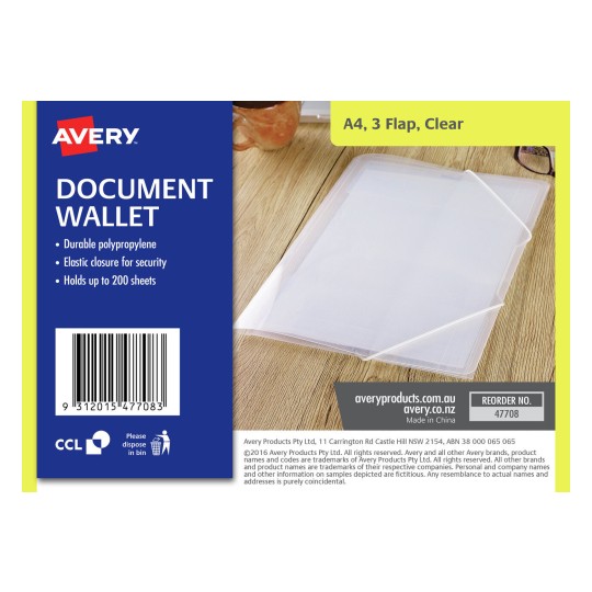 A4 Clear Document Wallet: Pack of 4 From GBP | The Works