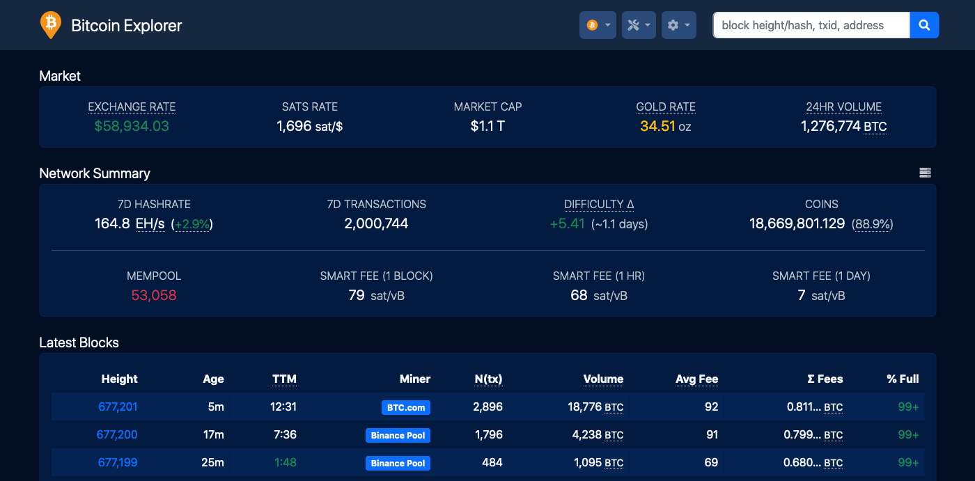 Tidecoin Block Explorer