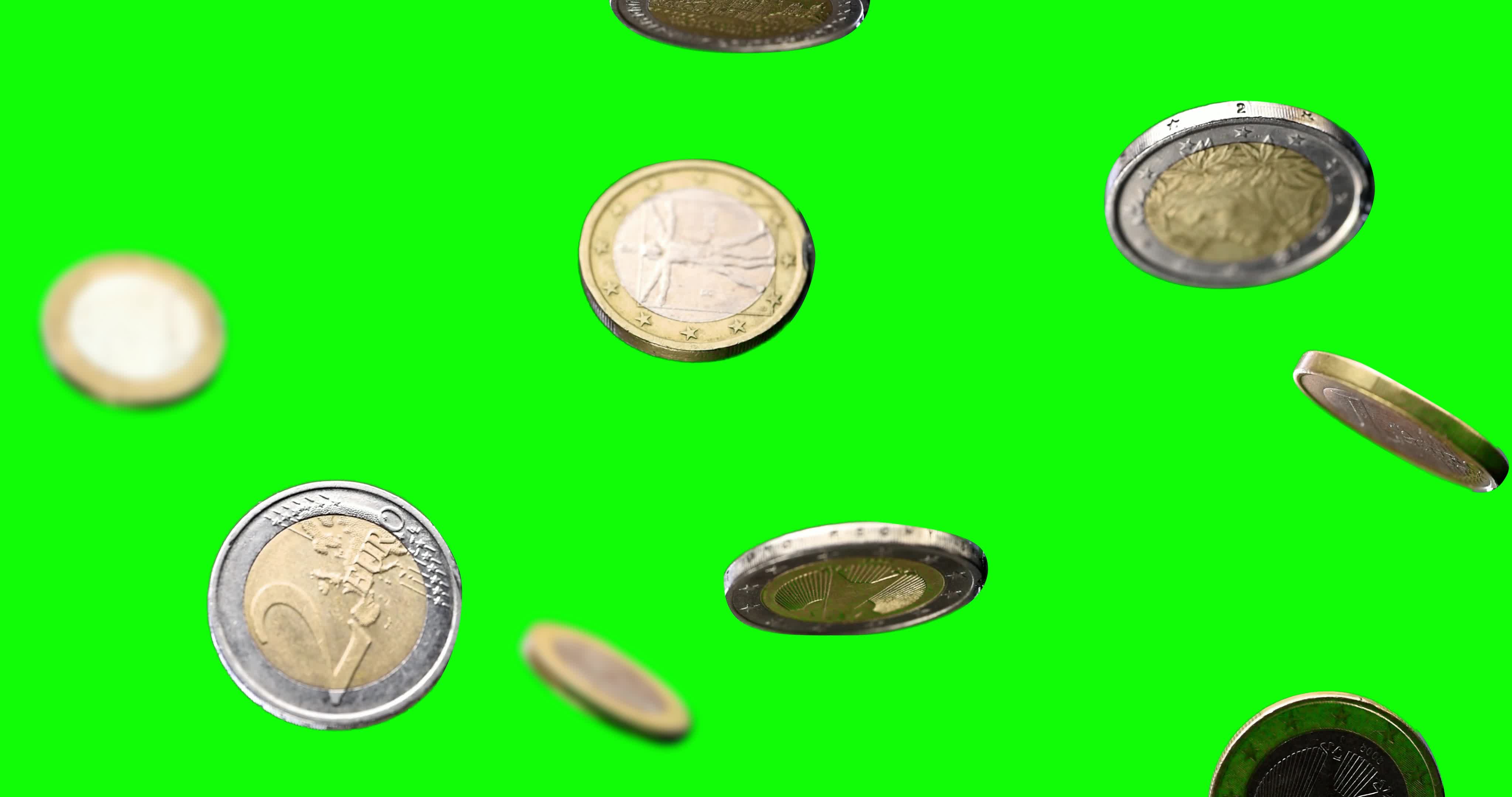 Green Screen Gold Coins Rain Falling Free Stock Video Footage Download Clips Motion Graphics