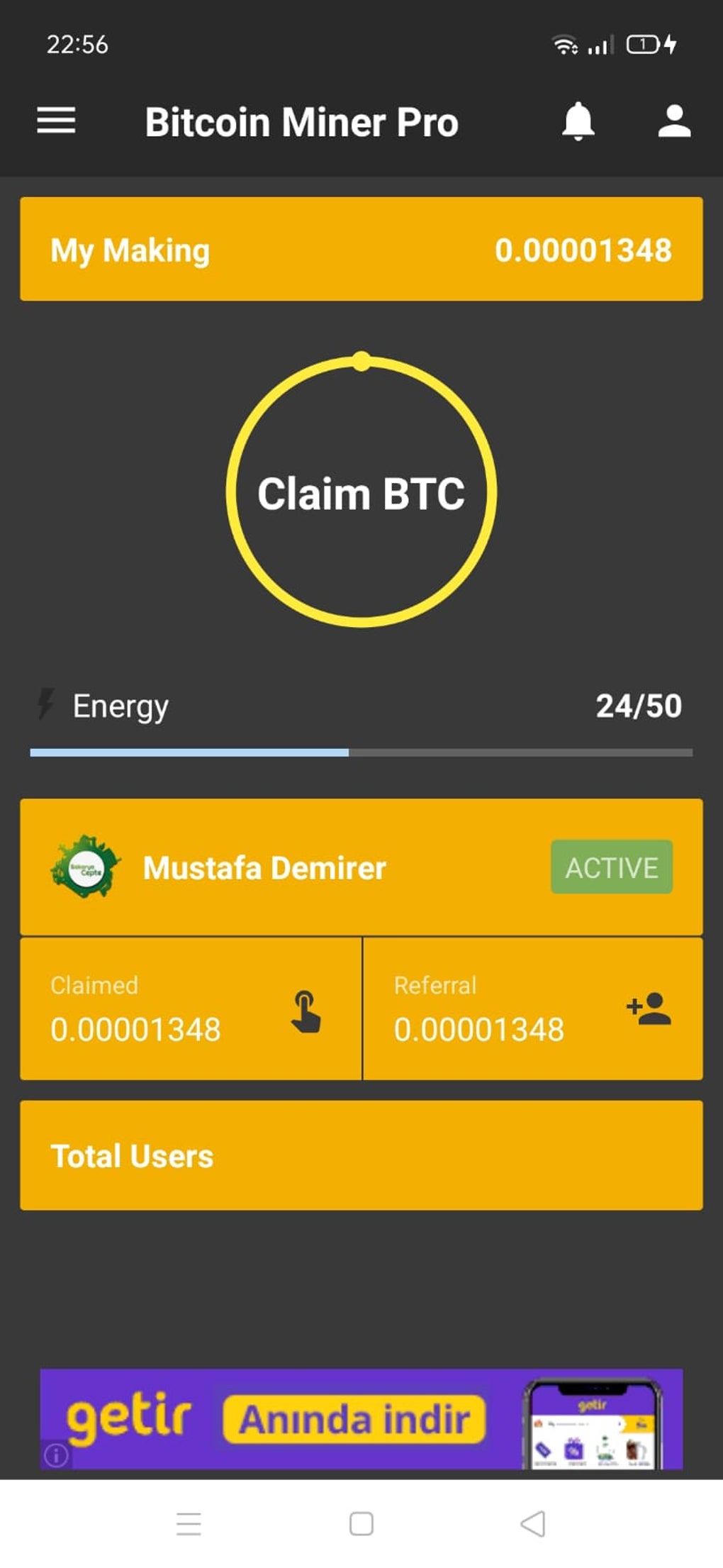 Bitcoin Miner Pro - Free Bitcoin Miner APK (Android App) - Free Download