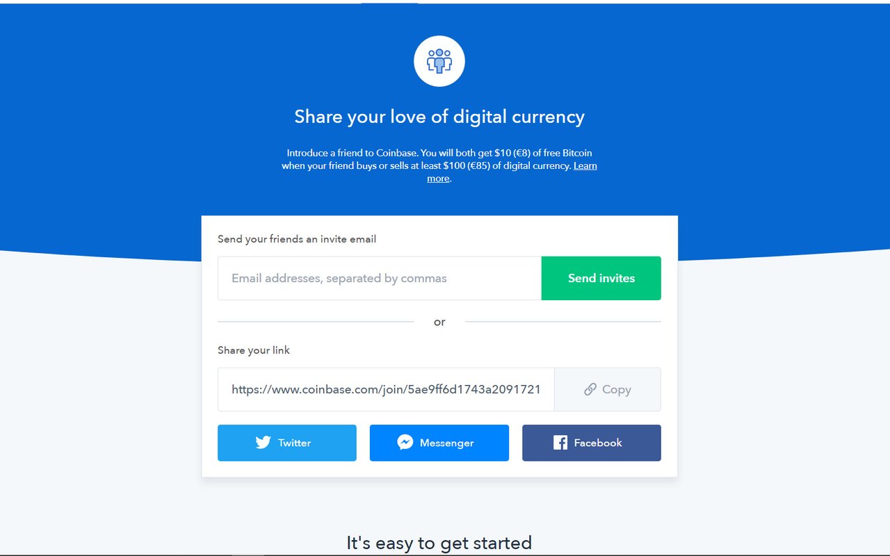 Coinbase Referral Link UK – $10/£8 Bitcoin Bonus – Referral Links & Reward Points