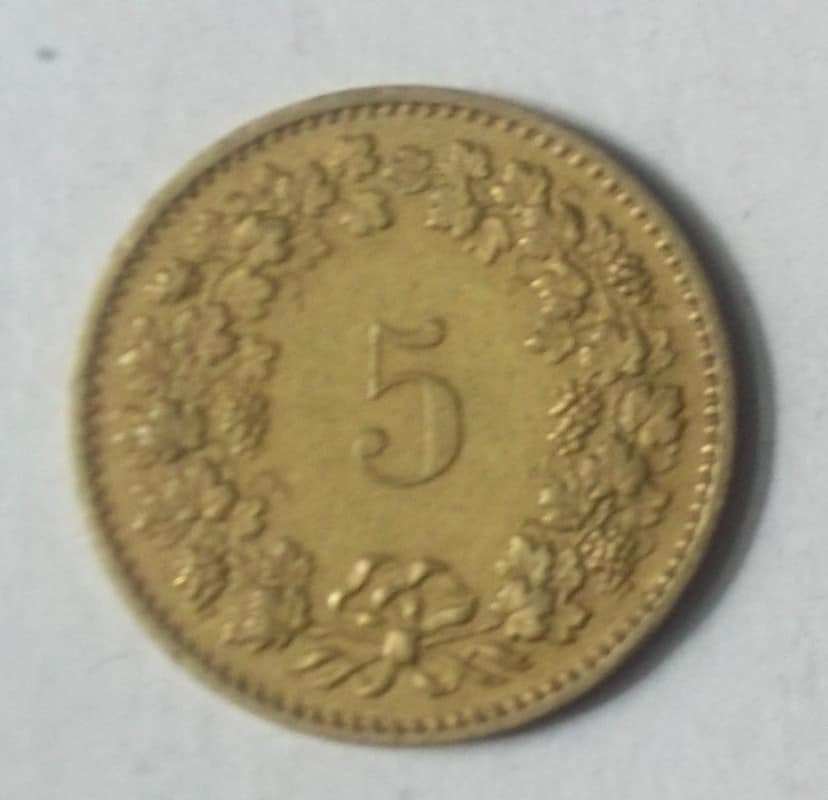 Five Centimes (Rappen) , Coin from Switzerland - Online Coin Club