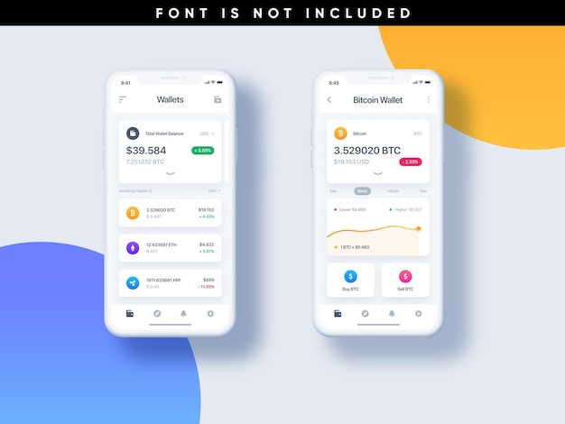 Crypto Wallet iOS App UI Figma & PSD Template | Deeezy