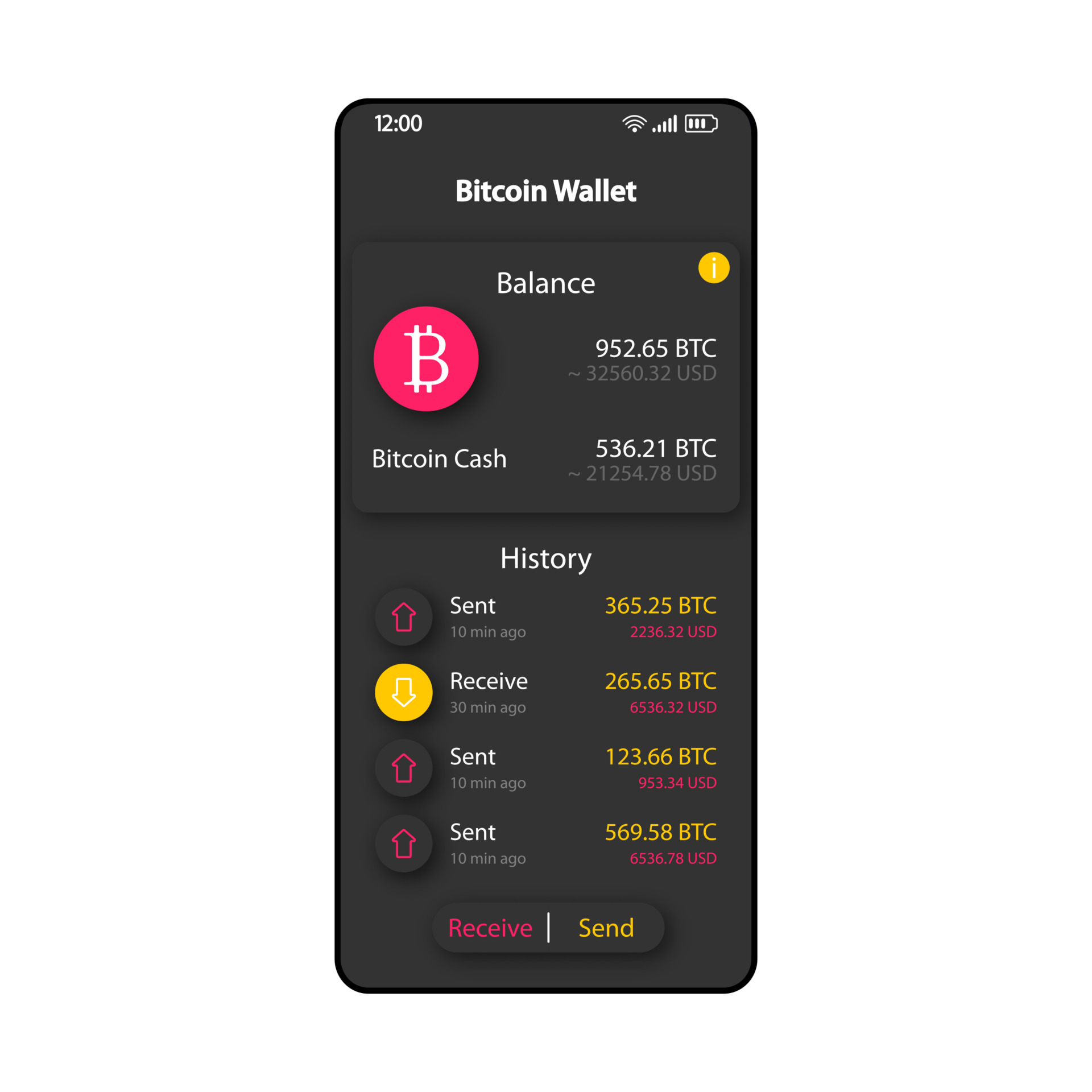 Crypto Wallet App Design Projects :: Photos, videos, logos, illustrations and branding :: Behance