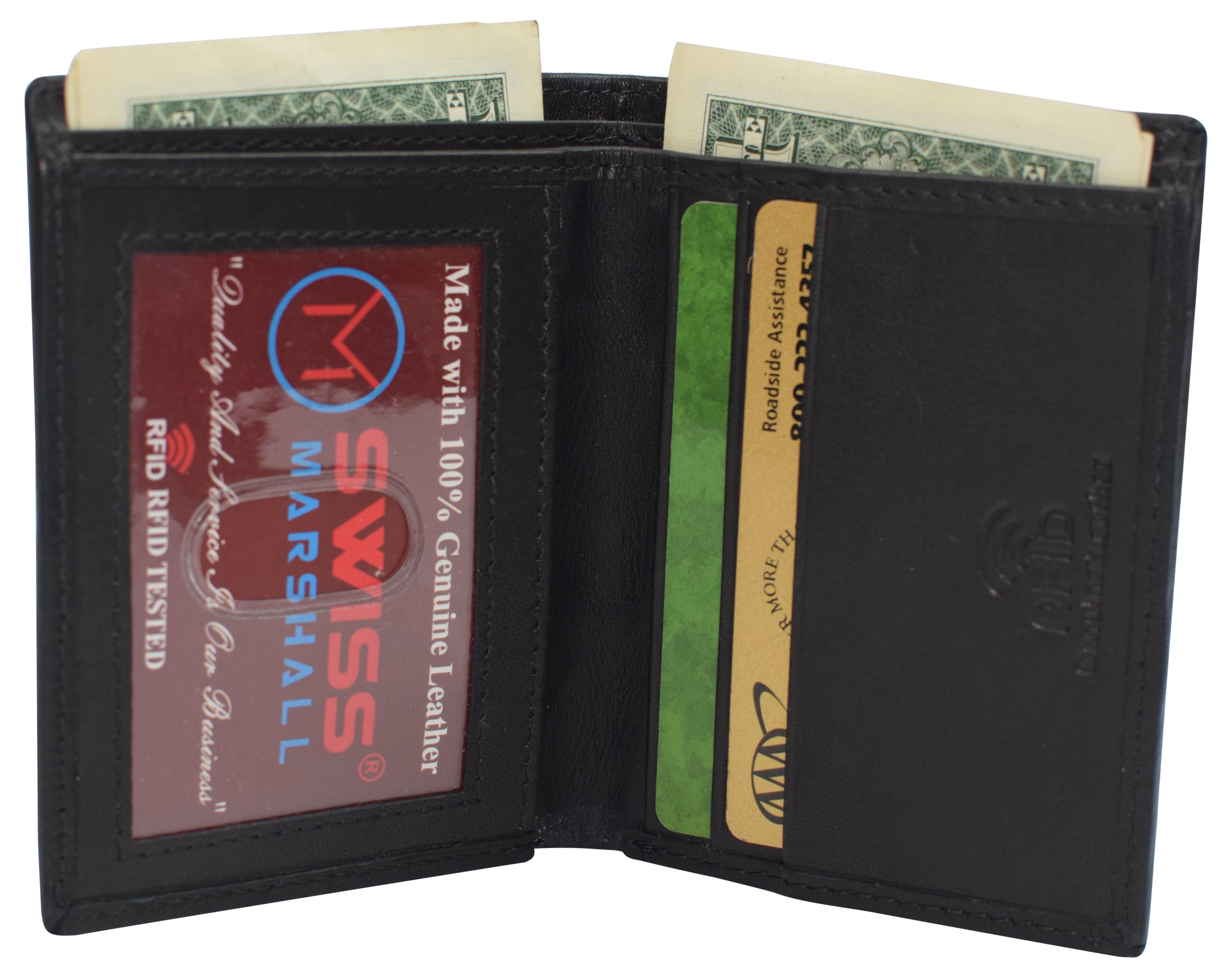 Mens Slim Front Pocket Wallet ID Window Card Case with RFID Blocking – CasualObjects