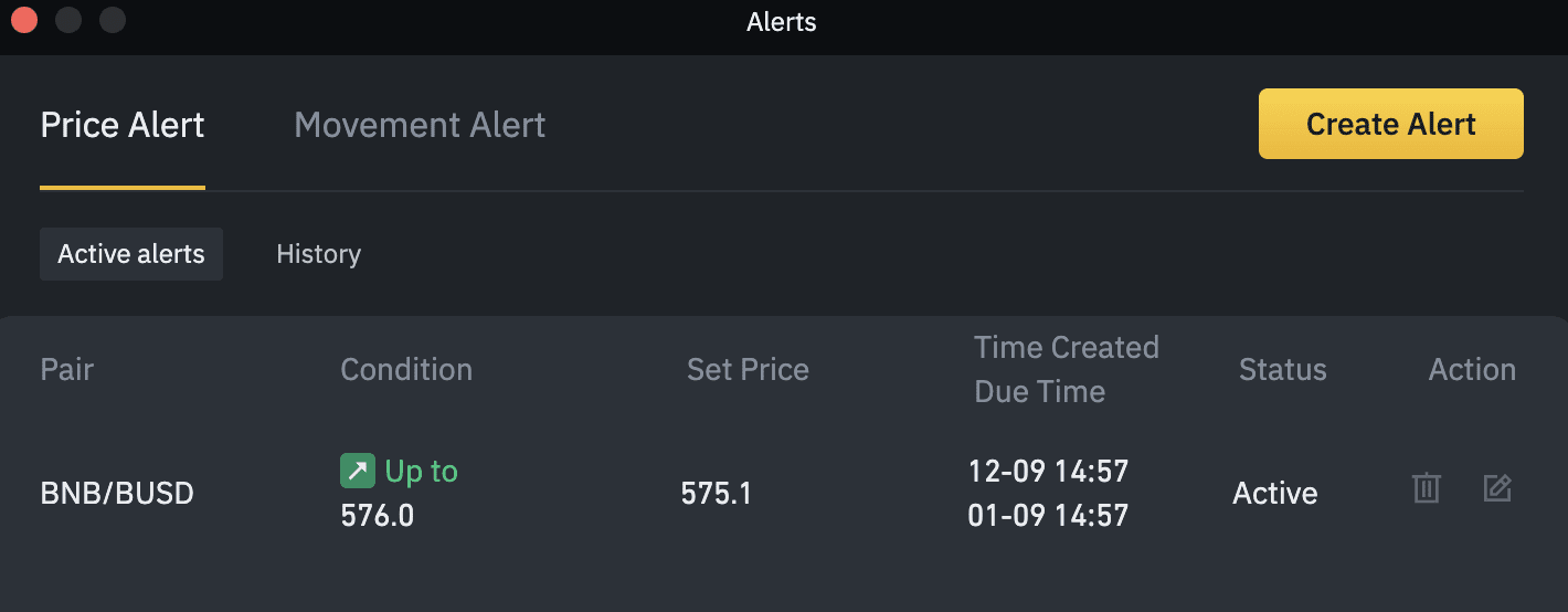 How To Trade Signals And Set Price Alerts On Binance