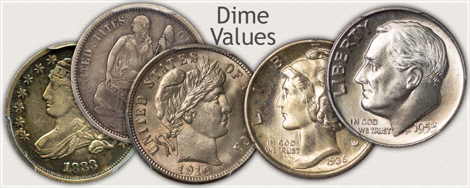 Value of Old Silver Dimes Ten Cent Coins | Price Guide