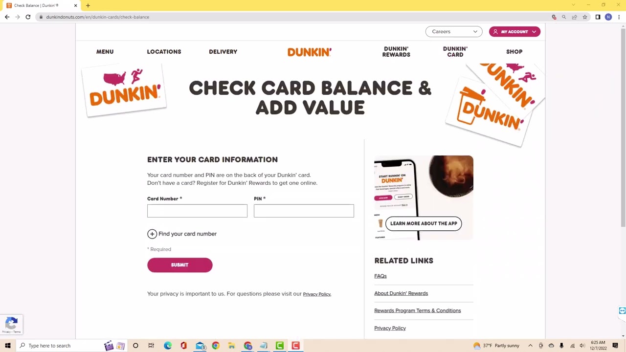 Dunkin’ Gift Card $5 to $25