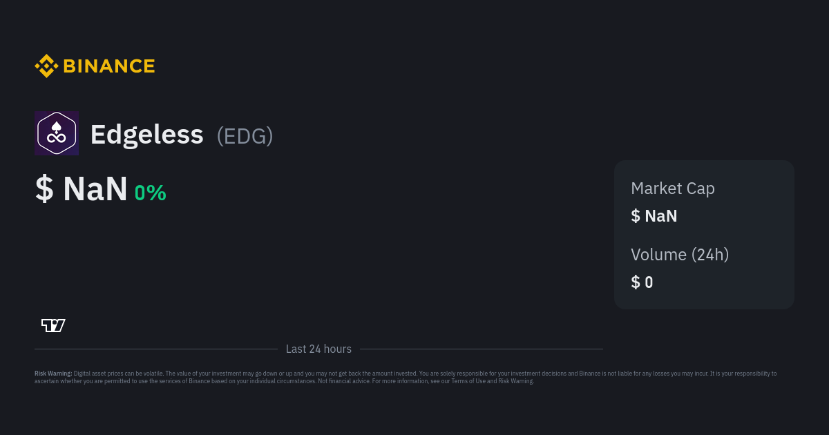 Edgeless Price Today - EDG to US dollar Live - Crypto | Coinranking