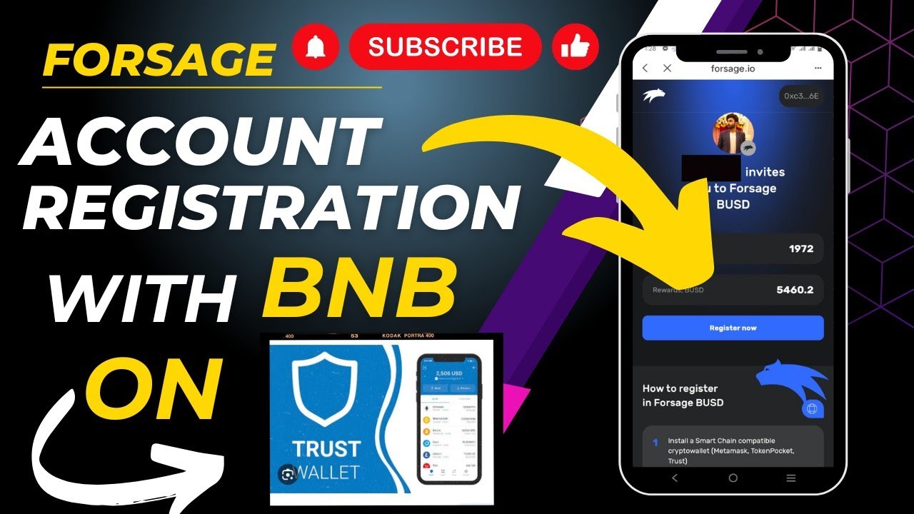 How to register FORSAGE BUSD on trust wallet - Add Binance USD