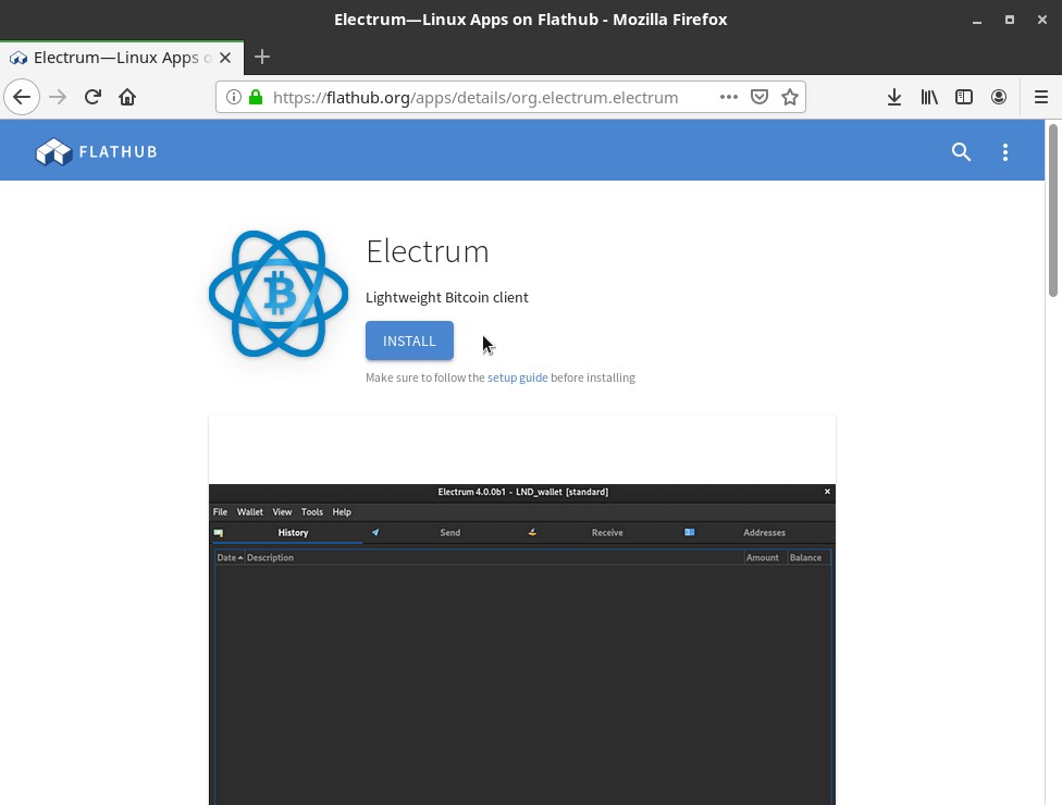 Install Electrum on Linux | Flathub