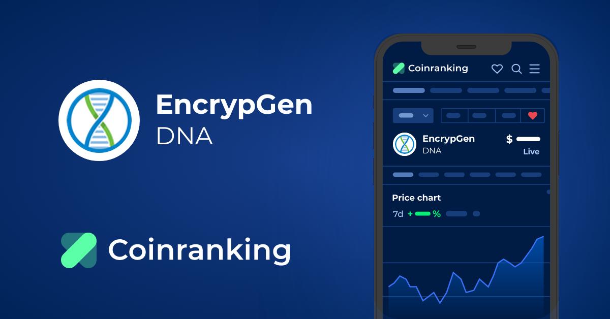 EncrypGen (DNA) live coin price, charts, markets & liquidity