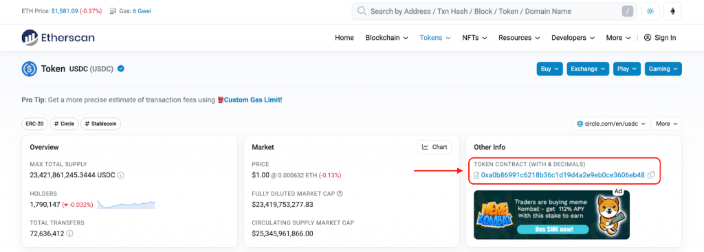 How to Get an ERC Token Address