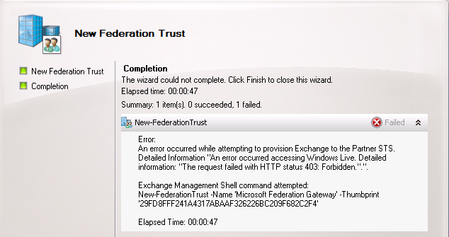 Federated Trust Exchange on premise issue - Collaboration - Spiceworks Community