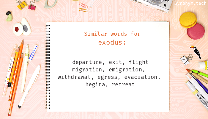 Another word for EXODUS > Synonyms & Antonyms