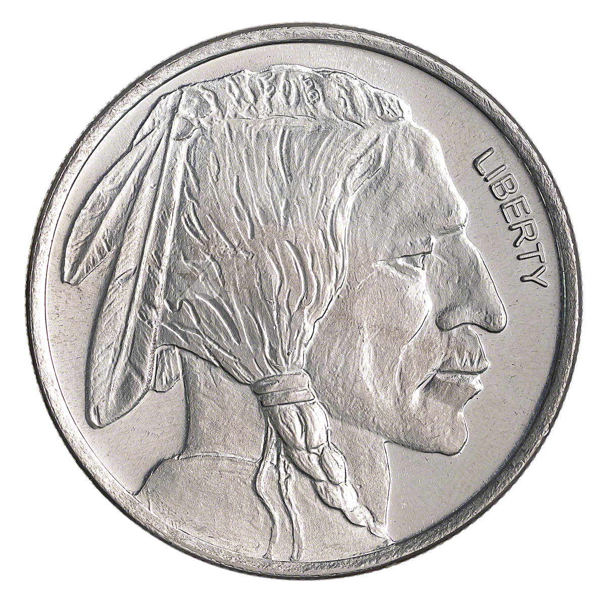 Buffalo Indian Head Silver Rounds - Circulated in good condition - 1 oz