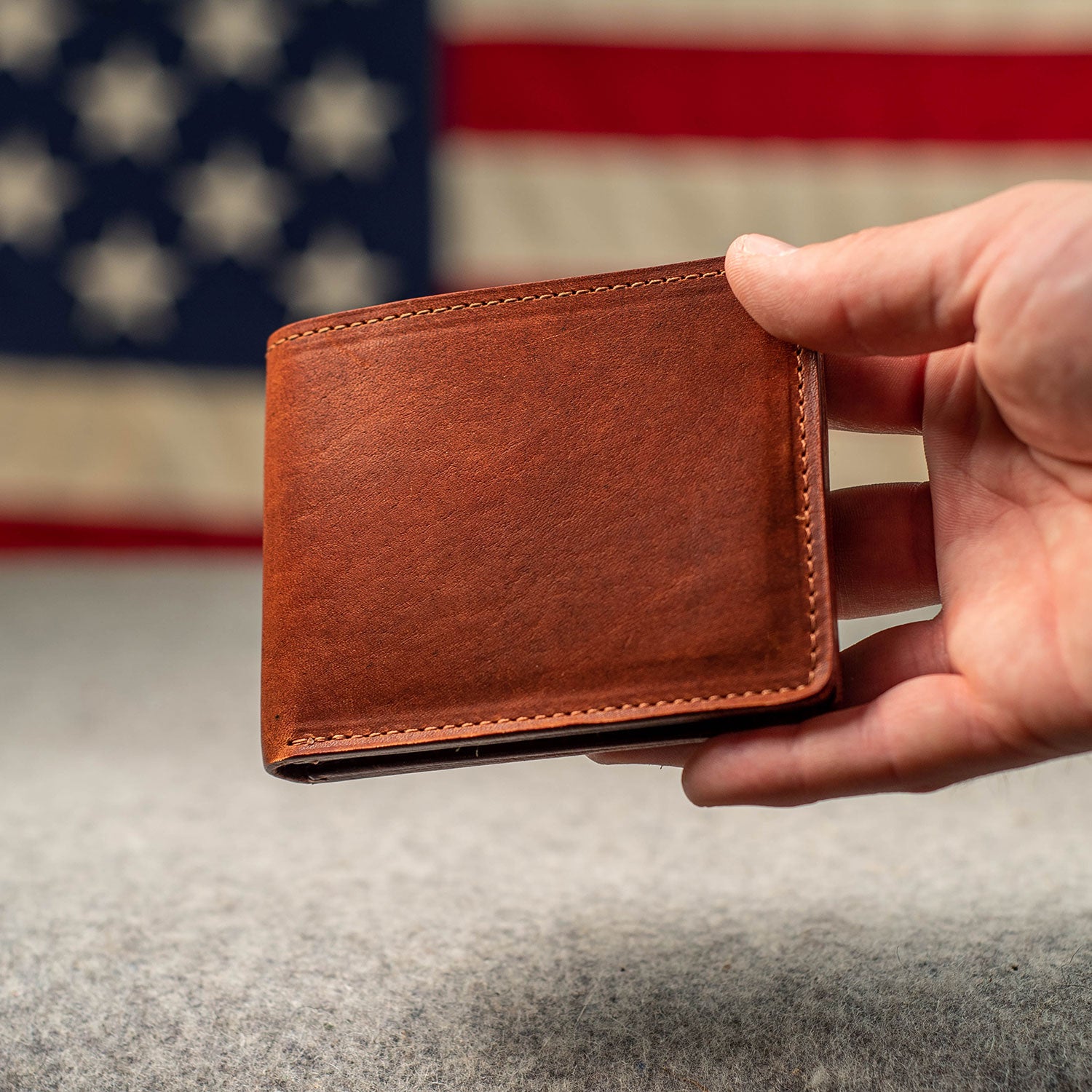 Leather Men's Wallets Made in USA