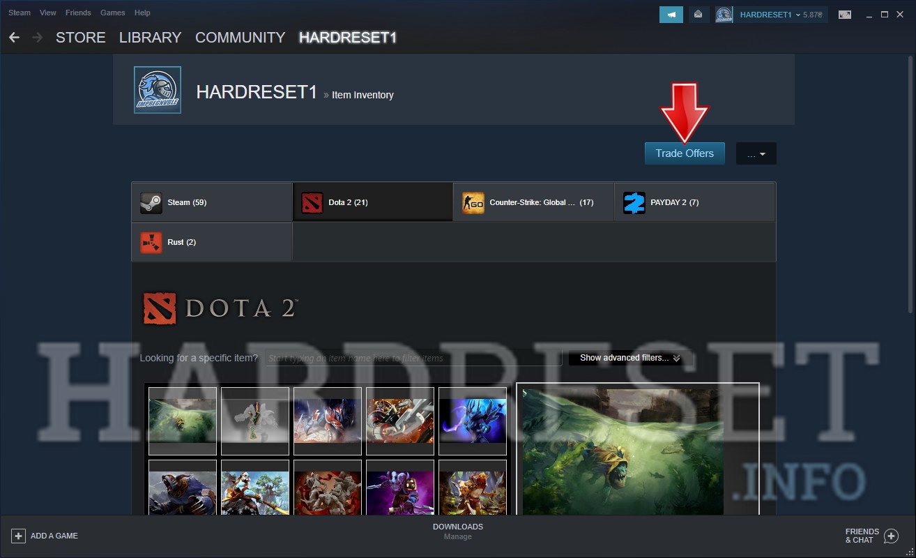 How to accept a trade gift on dota 2? :: Help and Tips