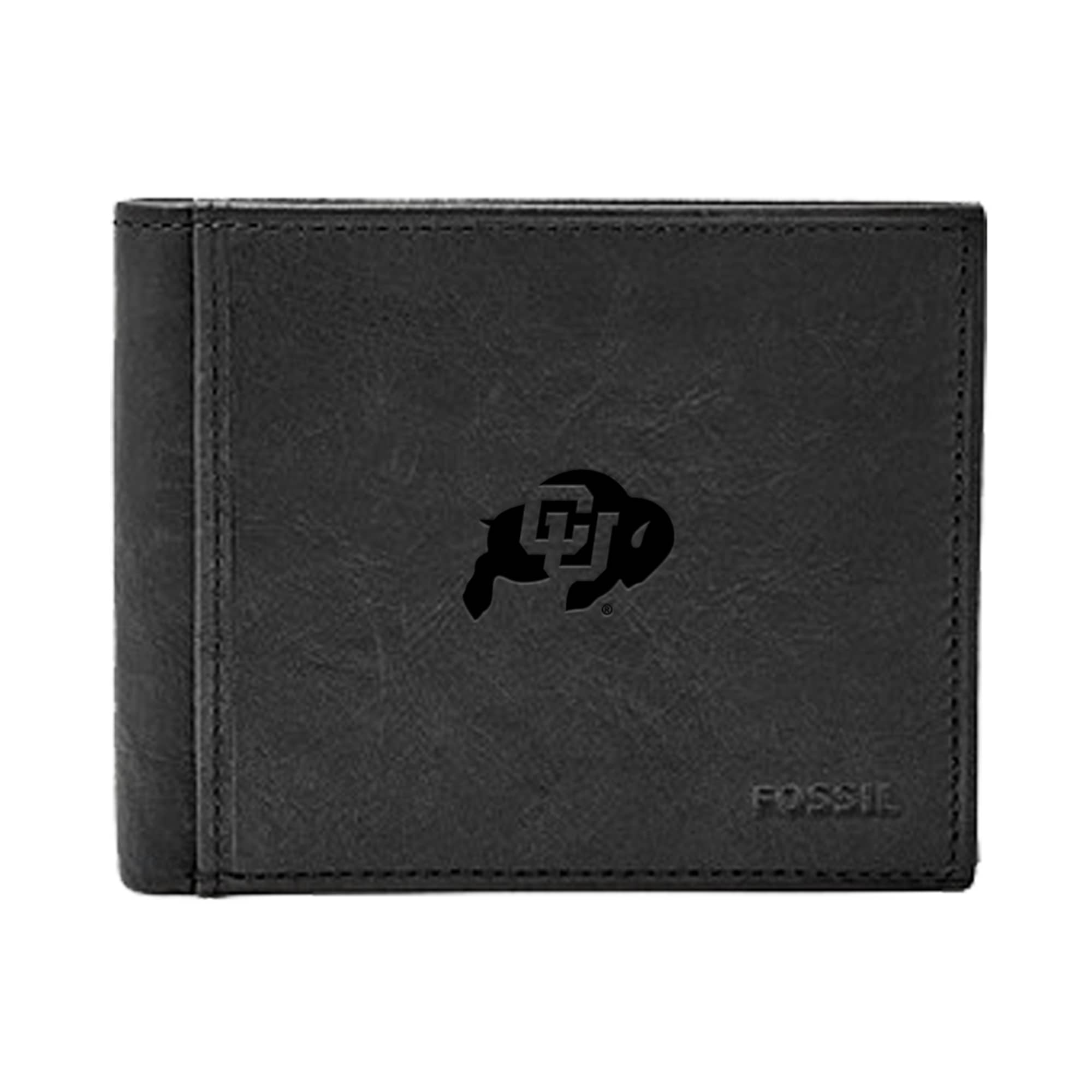 Fossil Mens Dark Brown Ingram RFID Bifold with Flip ID | Maroon U