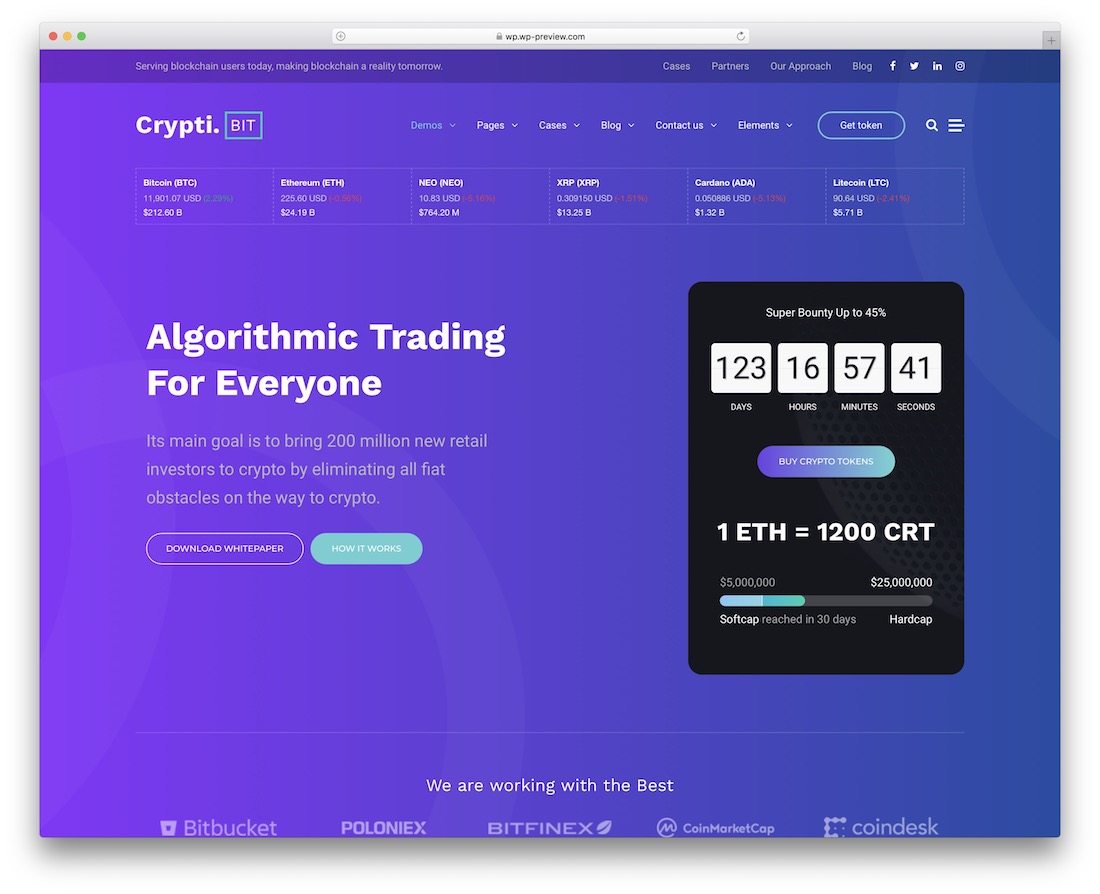 Finexo - Free Crypto Currency Website Template