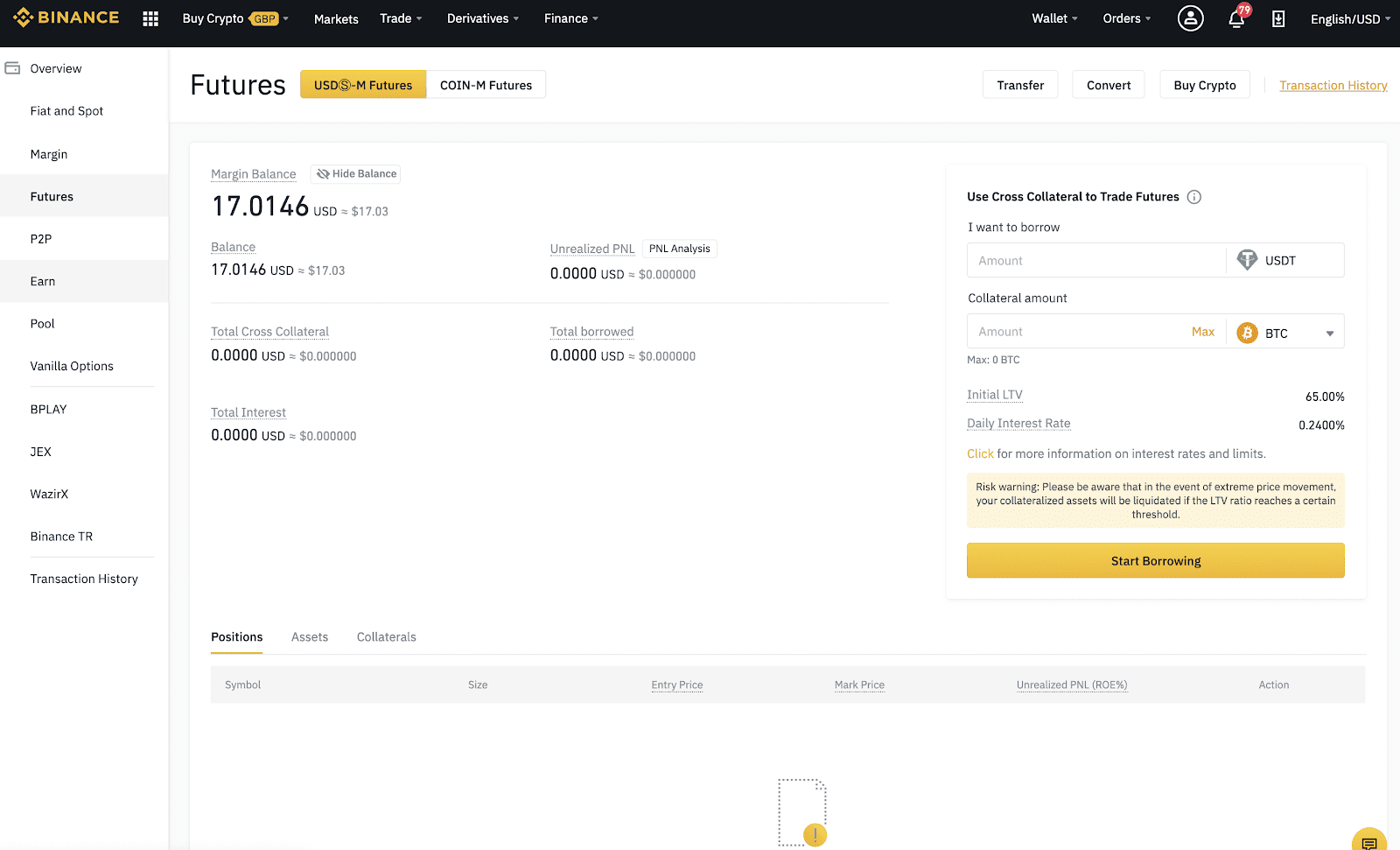 How to open a Futures wallet on Binance