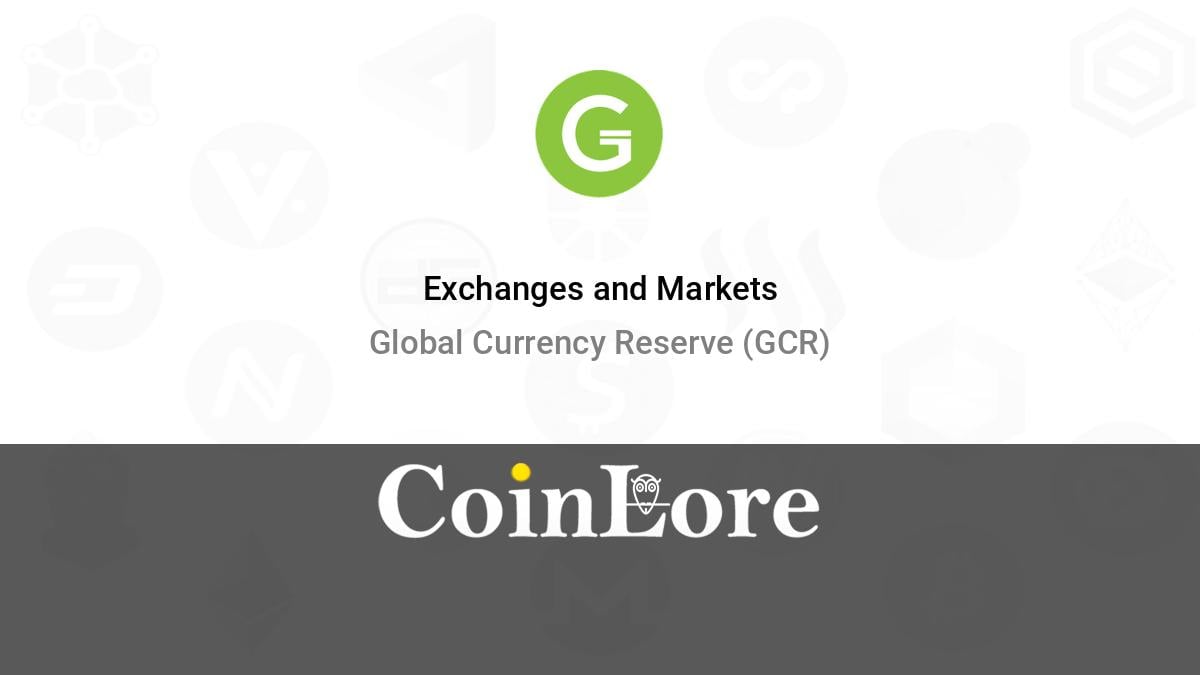 Global Currency Reserve (GCR) live coin price, charts, markets & liquidity