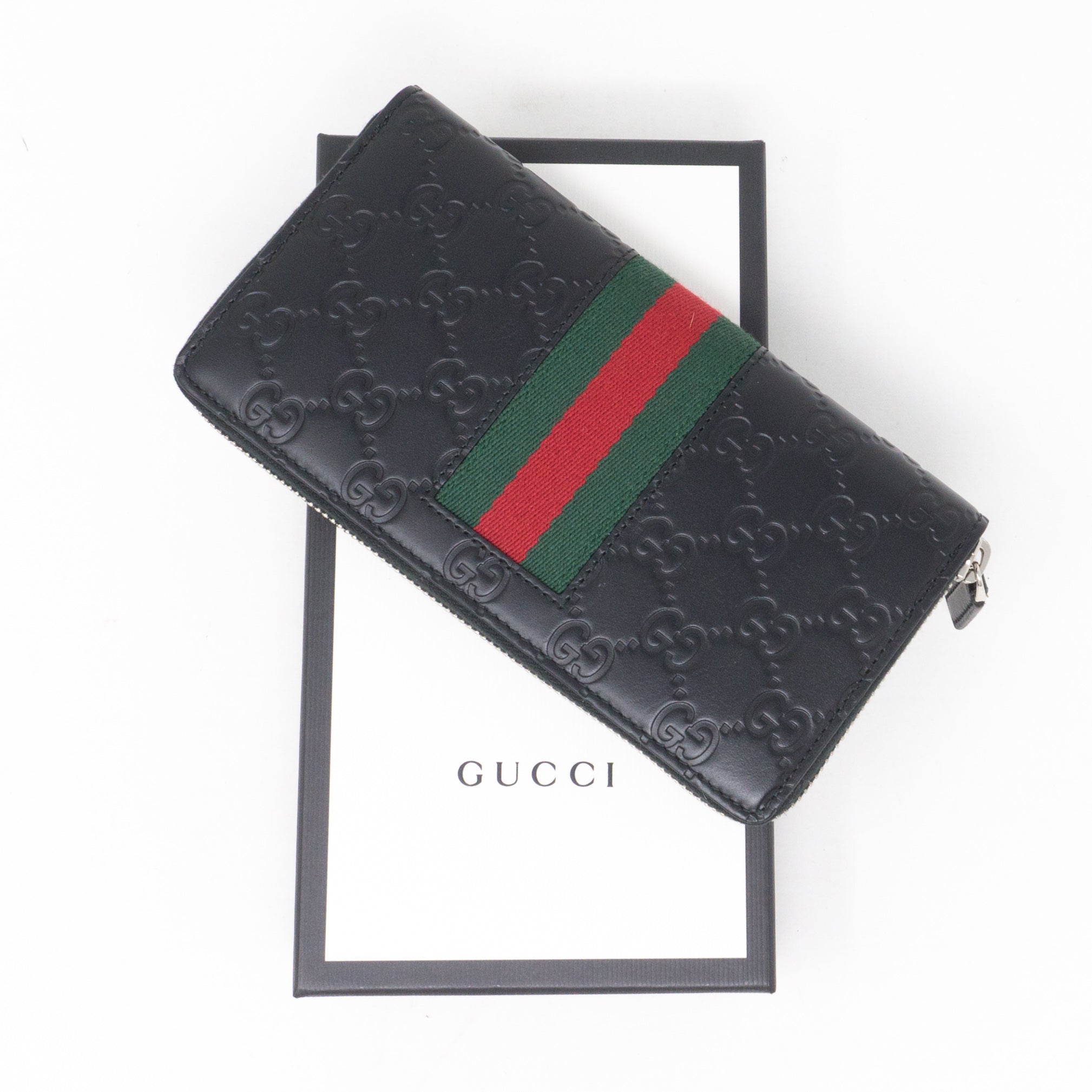 Gucci Signature Zip Around Wallet in Blue – helpbitcoin.fun