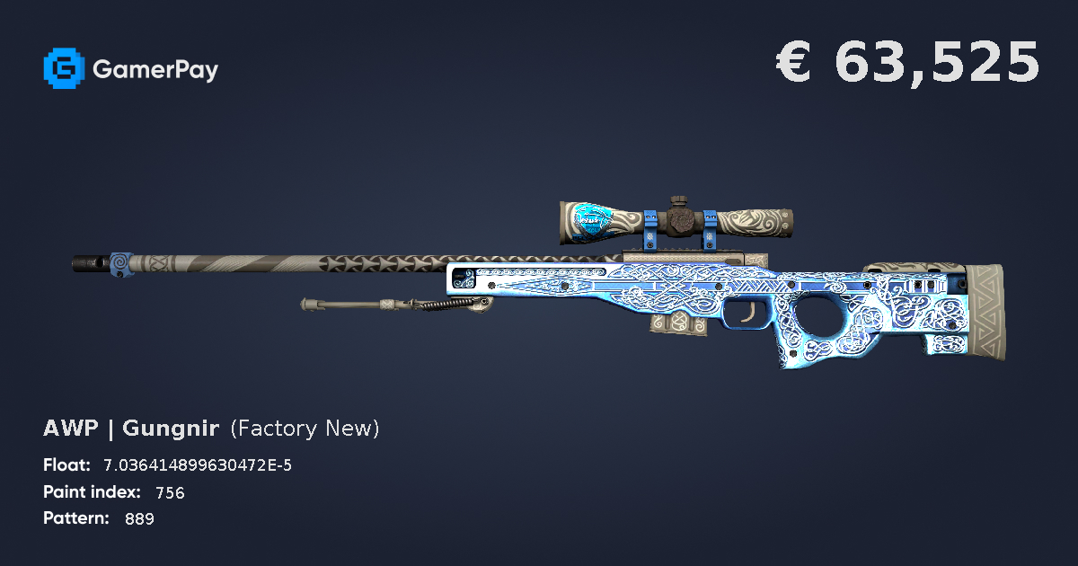 AWP | Gungnir Factory New CS2 | CSGO Skin - Bloodycase