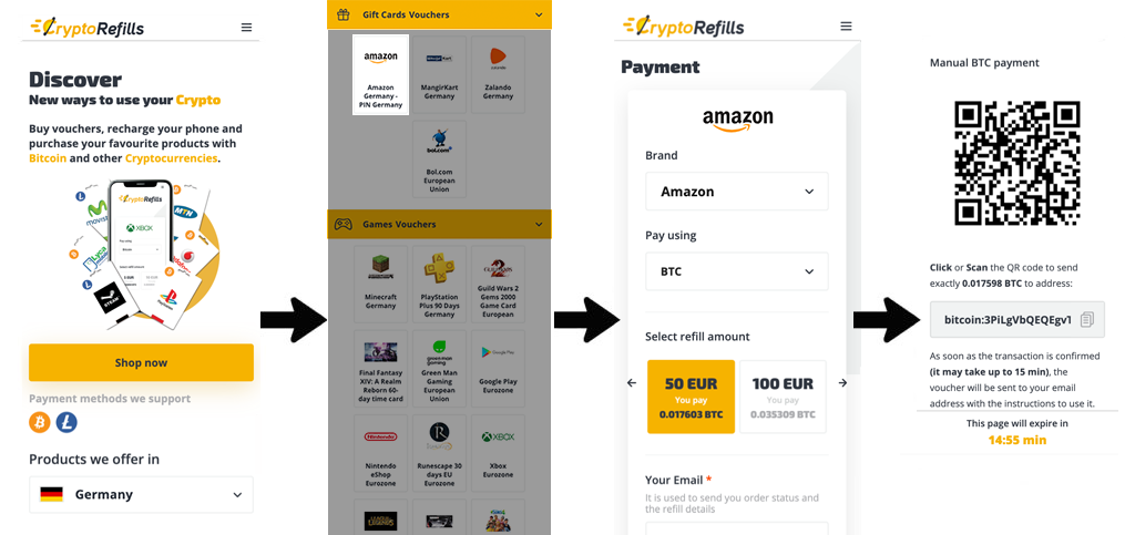 Buy helpbitcoin.fun gift cards with Bitcoin and Crypto - Cryptorefills