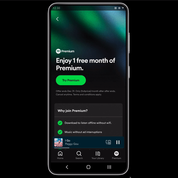 Paying for Spotify with Google Play Billing - Spotify