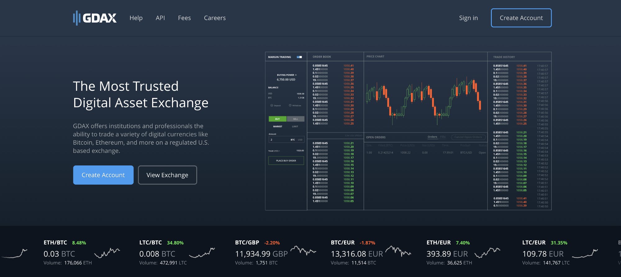 Coinbase Pro - GDAX | Trading Interface Overview - deeplizard