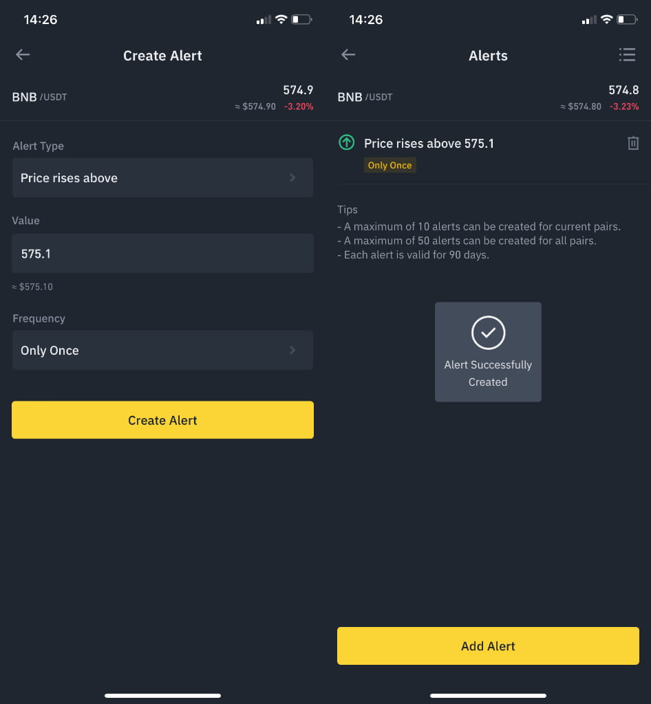 Setting PRICE Alert On The Binance Mobile App Like A Pro | helpbitcoin.fun