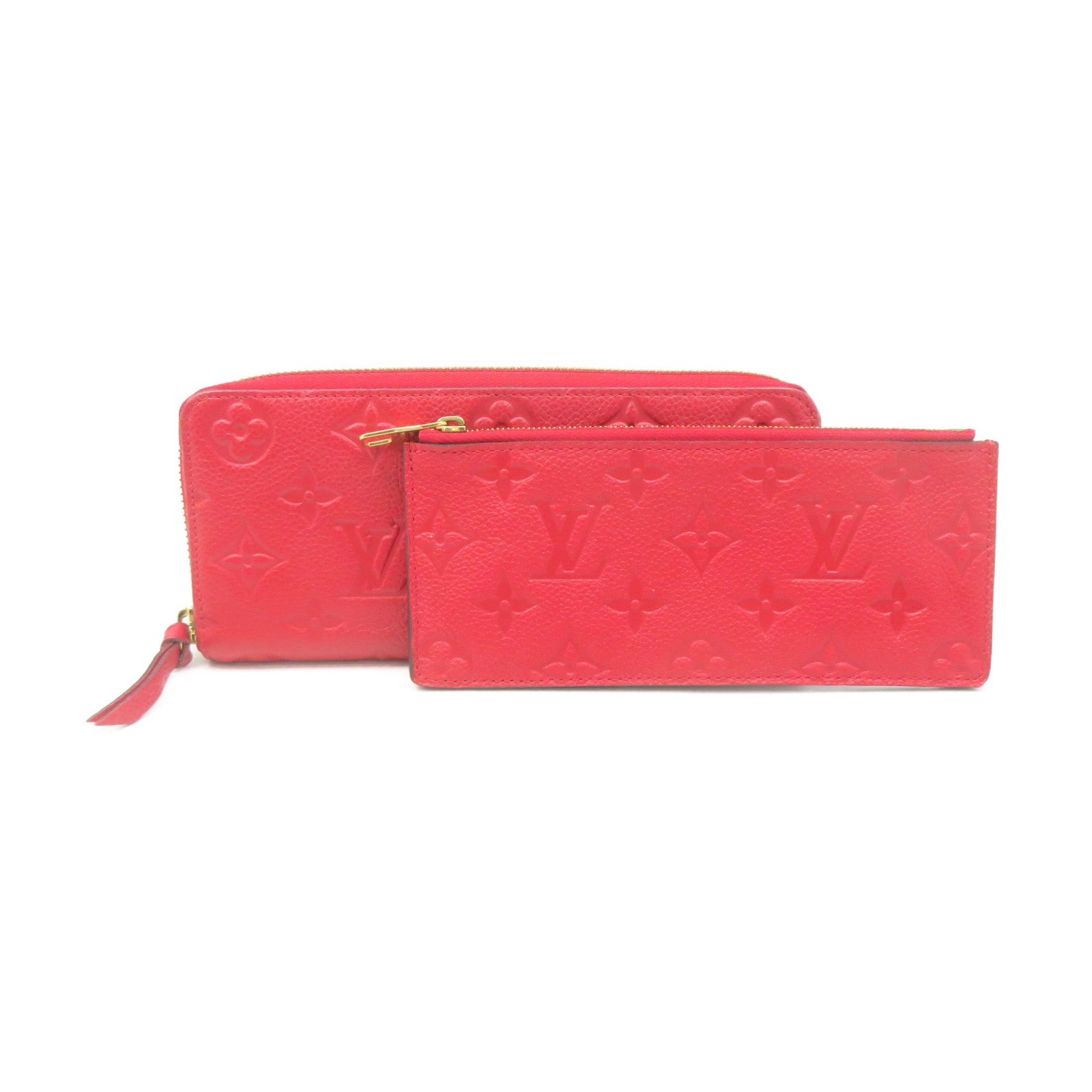 Authentic Louis Vuitton Red Monogram Empreinte Leather Victorine Walle – Paris Station Shop