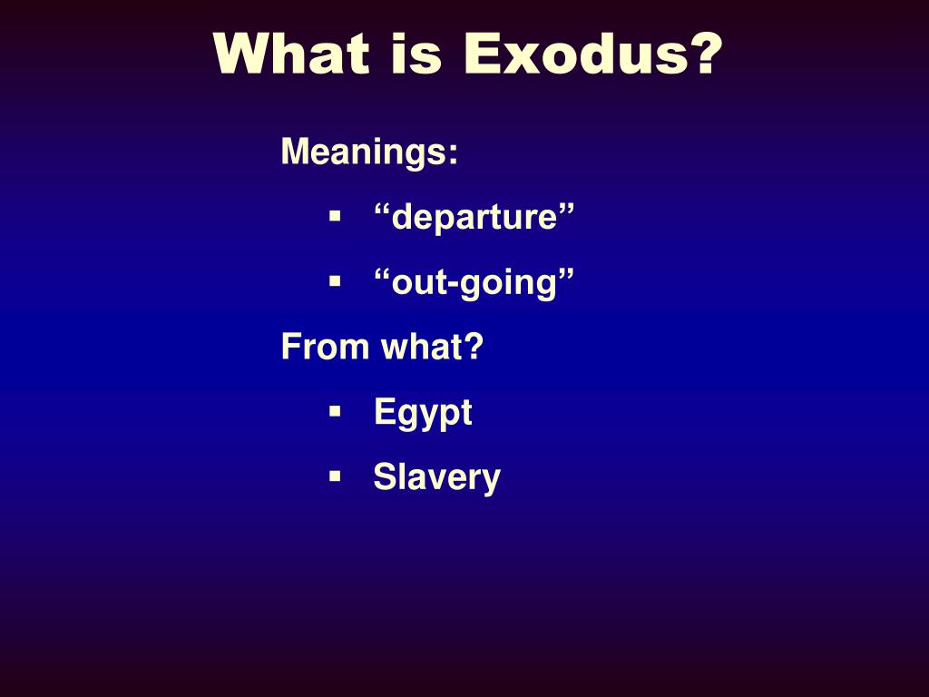 exodus - Translation from English into French | PONS