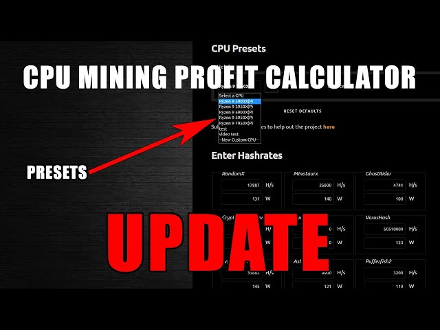 Monero Mining Calculators